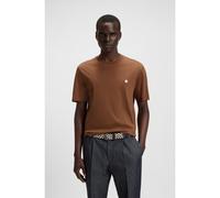 BOSS Regular-fit T-shirt in cotton with Double B monogram - Style C-Taut 01, 50520298 Brown XXL