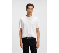 BOSS Regular-fit T-shirt in cotton with Double B monogram - Style C-Taut 01, 50520298 White 4XL