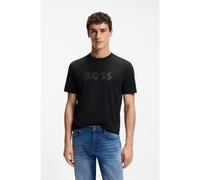 BOSS Regular-fit T-shirt in cotton with logo print - Style Te_Logo, 50566504 Black S