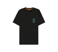 BOSS Regular-fit T-shirt in cotton with printed artwork - Style Te_structure, 50554610 Black XXL