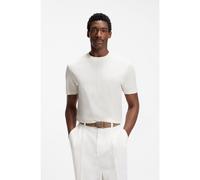 BOSS Regular-fit T-shirt in cotton with raised jacquard structure - Style C-Taut 118, 50565159 Natural XL