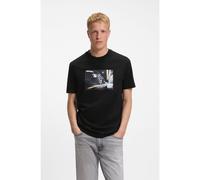 BOSS Regular-fit T-shirt in lightweight cotton jersey - Style Te_Motors, 50566627 Black L