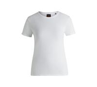 BOSS Regular-fit T-shirt in slub cotton - Style C_Esla, 50504201 White S