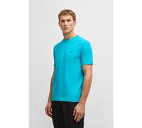 BOSS Regular-fit T-shirt in stretch cotton with contrast logo - Style Tee, 50506373 Turquoise S