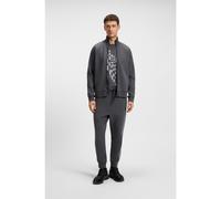 BOSS Regular-fit tracksuit set in stretch cotton with striped trims - Style Tracksuit Set, 50543886 Dark Grey XXXL