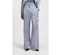 BOSS Regular-fit trousers in sateen - Style Tianamia, 50543301 Light Grey 14
