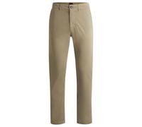 BOSS Regular-fit Trousers in Stretch-Cotton Satin