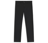 BOSS Regular-fit Trousers in Stretch-Cotton Satin Black