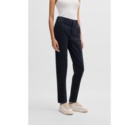 BOSS Regular-fit trousers in stretch-cotton satin - Style C_Tachini2-D, 50508675 Dark Blue 20