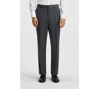 BOSS Regular-fit trousers in virgin-wool serge - Style H-Lenon-B1, 50469183 Dark Grey 44R