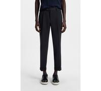 BOSS Regular-fit trousers in water-repellent virgin wool - Style L-Peet-Pleat-241, 50545399 Dark Blue 40R