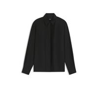 BOSS Regular-fit tuxedo-inspired blouse with pintuck pleats - Style Bisina_Wednesday, 50548399 Black 10