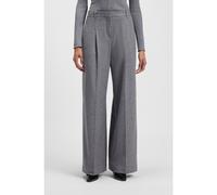 BOSS Regular-fit wide-leg trousers in soft flannel - Style Tiana4, 50548280 Dark Grey 10