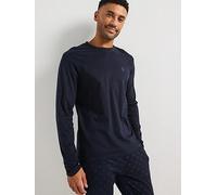 BOSS Interlock-cotton pyjamas with Double B monograms - Style Relax Long Set, 50535751 Dark Blue XXL