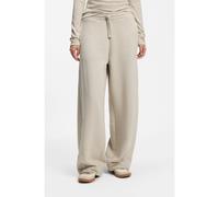 BOSS Relaxed-fit barrel-leg trousers in melange jersey - Style C_Efaith, 50568358 Light Beige XL