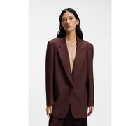 BOSS Relaxed-fit blazer in a virgin-wool blend - Style JAVANA1_FS_C, 50562621 Dark Brown