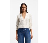 BOSS Relaxed-fit cardigan in a wave-structured cotton blend - Style C_Famiens, 50561771 Natural M