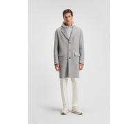 BOSS Relaxed-fit coat in a wool blend - Style C-Cale-Flaps-254, 50551603 Light Grey 44R