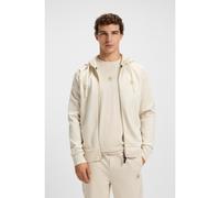 BOSS Relaxed-fit cotton-blend hoodie with Double B monogram - Style Saggy Future, 50545581 Natural S