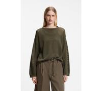 BOSS Relaxed-fit cotton sweater with mesh structure - Style C_Farde, 50566859 Dark Green XS