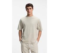 BOSS Relaxed-fit cotton T-shirt with embroidered logo - Style Te_Tile, 50565012 Light Beige L