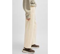BOSS Relaxed-fit high-waisted trousers in velvet corduroy - Style Tatepa, 50528588 Natural 14
