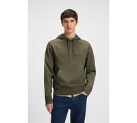 BOSS Relaxed-fit hoodie in cotton terry with large logo - Style Webasic_hood, 50523074 Olive S