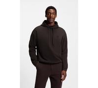 BOSS Relaxed-fit hoodie in mercerised cotton - Style C-Stevens 116, 50544099 Dark Brown L