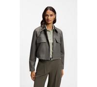 BOSS Relaxed-fit jacket in cotton denim - Style Jentra, 50573978 Grey 6