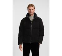 BOSS Relaxed-fit jacket in waterproof suede - Style Jocamp, 50547546 Black 30R