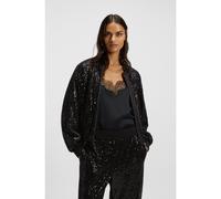 BOSS Relaxed-fit jacket with sequin embellishments - Style C_Jilloi, 50548336 Black 10