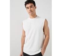 BOSS Relaxed Fit Logo Vest, Off White, Size L, Men Off White