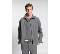 BOSS Relaxed-fit overshirt in brushed stretch flannel - Style P-Craig-J-Coach-254, 50551517 Grey 36R
