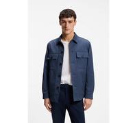 BOSS Relaxed-fit overshirt in stretch-cotton twill - Style C-Carper-OS-253F, 50556940 Blue 42R