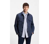 BOSS Relaxed-fit overshirt in stretch-cotton twill - Style C-Carper-OS-253F, 50556940 Blue 44R