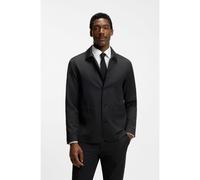 BOSS Relaxed-fit overshirt in virgin-wool serge - Style H-Carper-2PP-253, 50545907 Black 34R