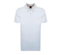 BOSS Relaxed Fit Oxford Piqué Polo Shirt, Light Pastel Grey, Short Sleeve (UK, Alpha, XXL, Regular, Regular, Light Pastel Grey)