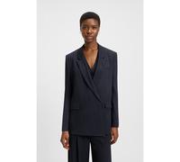 BOSS Relaxed-fit pinstripe blazer with concealed closure - Style Janka-DB2, 50548492 Dark Blue 10