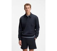 BOSS Relaxed-fit polo sweatshirt in French Terry - Style SW_Placket Polo, 50564114 Dark Blue S