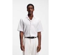 BOSS Relaxed-fit shirt in striped stretch cotton - Style C-LARS-CAMP-B-262, 50561448 Beige stripes XXL