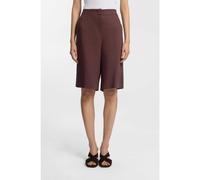 BOSS Relaxed-fit shorts in a linen blend - Style Tianala, 50557429 Dark Brown 12