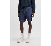 BOSS Relaxed-fit shorts in dark-blue denim - Style Sandrew-Shorts-BO, 50537789 Dark Blue 35