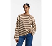 BOSS Relaxed-fit striped top in cotton jersey - Style C_Ewa_stripe, 50569012 Patterned M