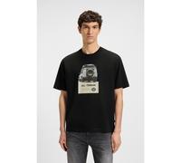 BOSS Relaxed-fit T-shirt in cotton jersey with printed artwork - Style Te_Wagon, 50546958 Black XXL