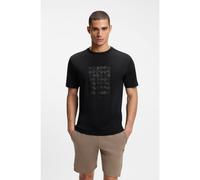 BOSS Relaxed-fit T-shirt in interlock cotton - Style Tee Print Striped CZ, 50574588 Black L