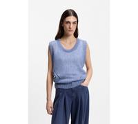 BOSS Relaxed-fit top with loose knitted structure - Style C_Frignac, 50554634 Blue L