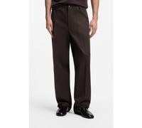 BOSS Relaxed-fit trousers in cotton twill - Style Roberto_RW, 50559747 Dark Brown 34/32