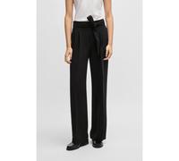BOSS Relaxed-fit trousers in crease-resistant Japanese crepe - Style Tapiana, 50479405 Black 18