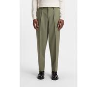 BOSS Relaxed-fit trousers in machine-washable stretch fabric - Style P-Phil-PL-CW-WG-253, 50546294 Olive 34R