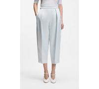 BOSS Relaxed-fit trousers in sateen with front pleats - Style Taphea, 50558313 Light Blue 6